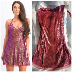 Free People Gold Rush Sequin Mini deals Dress