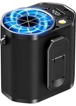 Waist Fan with Clip on: Portable 4-Speed Enlarged Fan-blades Personal Belt Fan with LED Light 6-11H of Working Time Hands-Free Neck Fan