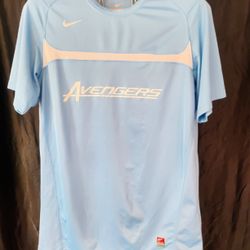 Nike Avengers Jersey Men’s L Baby Blue White Mesh Panel 379170-453
