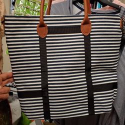Canvas Large Tote W Strap, New