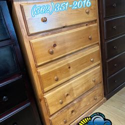 Oak Jumbo 2 Knob Dresser Cajonera Comoda Nueva Pinewood  