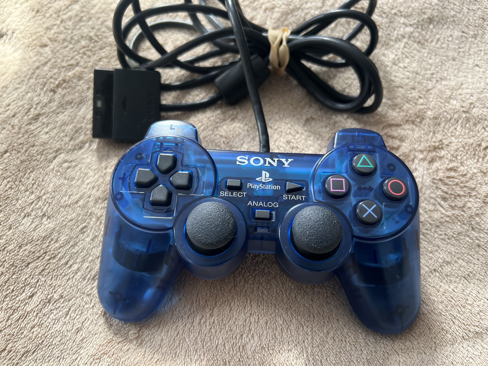 Sony Playstation 2 Dualshock 2 Clear Blue Analog Controller for Sale in Queens, NY - OfferUp