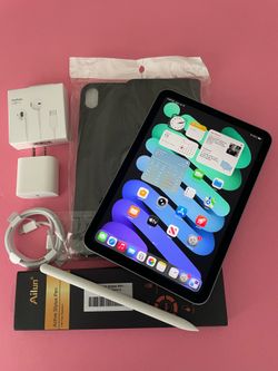Apple Ipad Mini 6th Generation (8.3” Retina/2021) 64GB with stylus pen, case & Accessories (256GB $399)