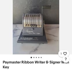 PAYMASTER RIBBON WRITER WITH KEY