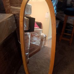 mirror - wood framed oval
