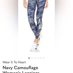 Navy Camouflage Leggings 
