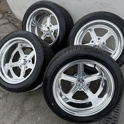 Intro Hauler 17x11 Polished Wheels With Toyo Extensa 315/35/17 Tires For Obs or C-10 Chevy🔥🔥🔥