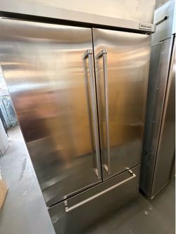 42” KITCHENAID BUILT IN FRENCH DOOR STAINLESS STEEL REFRIGERATOR