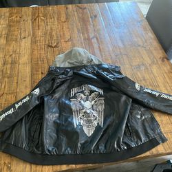 Harley Davidson Leather Hooded Jacket