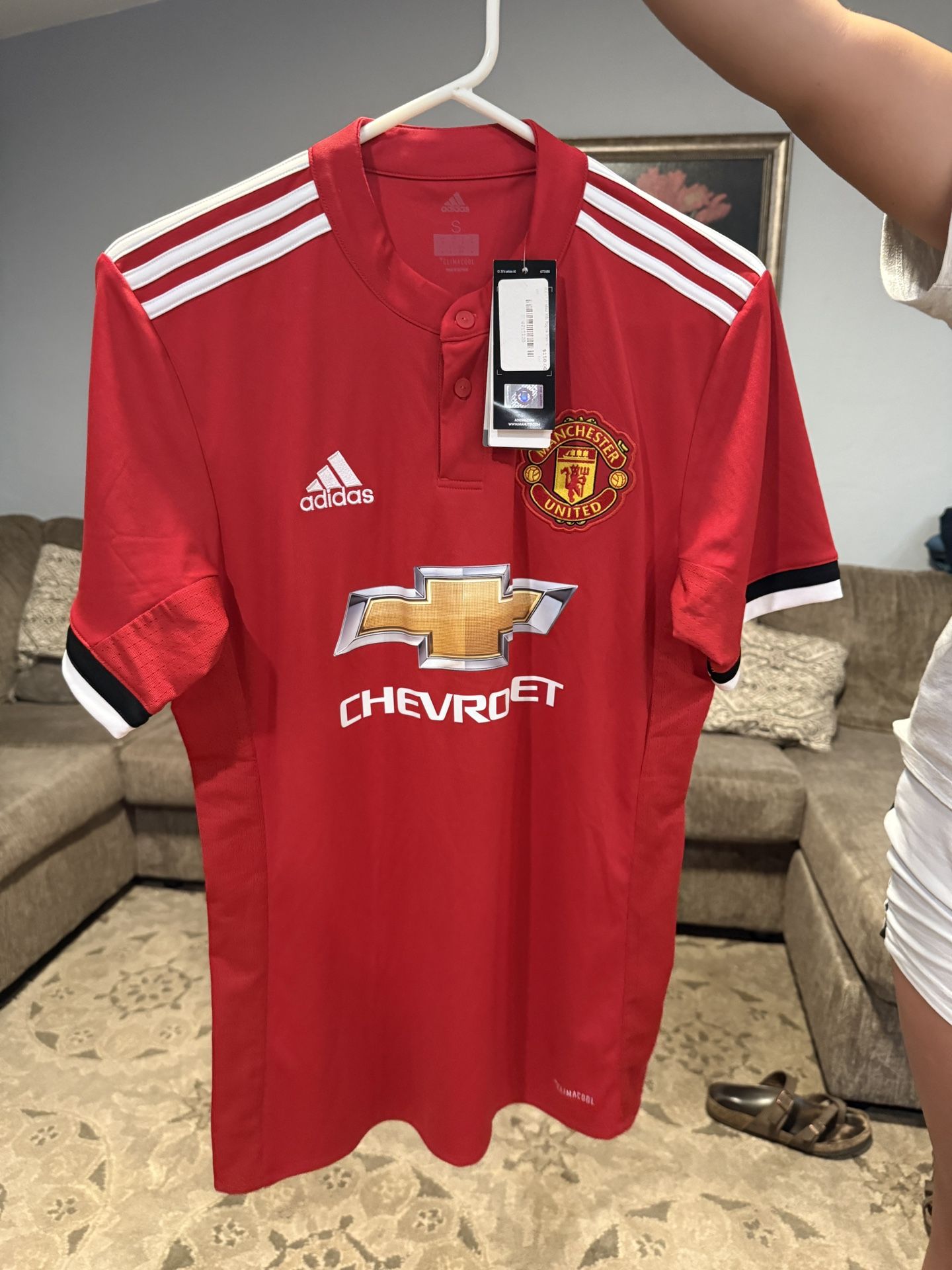 Manchester United 2017-2018 Home Football Shirt Soccer Jersey Pogba Small