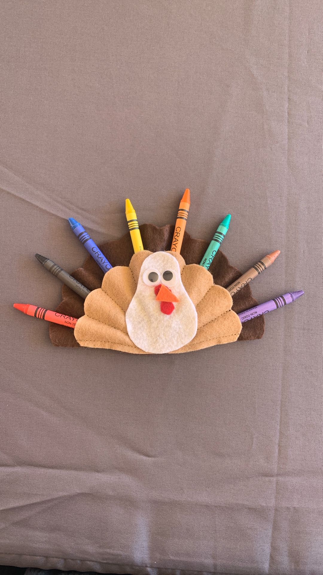Felt Turkey Crayon Holder - Thanksgiving Fall Holiday