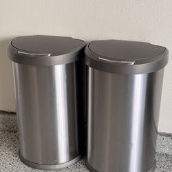 Two Sensor Garbage Cans Simple Human 