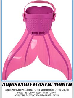 Mermaid Fin,Adjustable Mermaid Swim Fin for Swimming Training Girl ,Kid Monofin. Pink