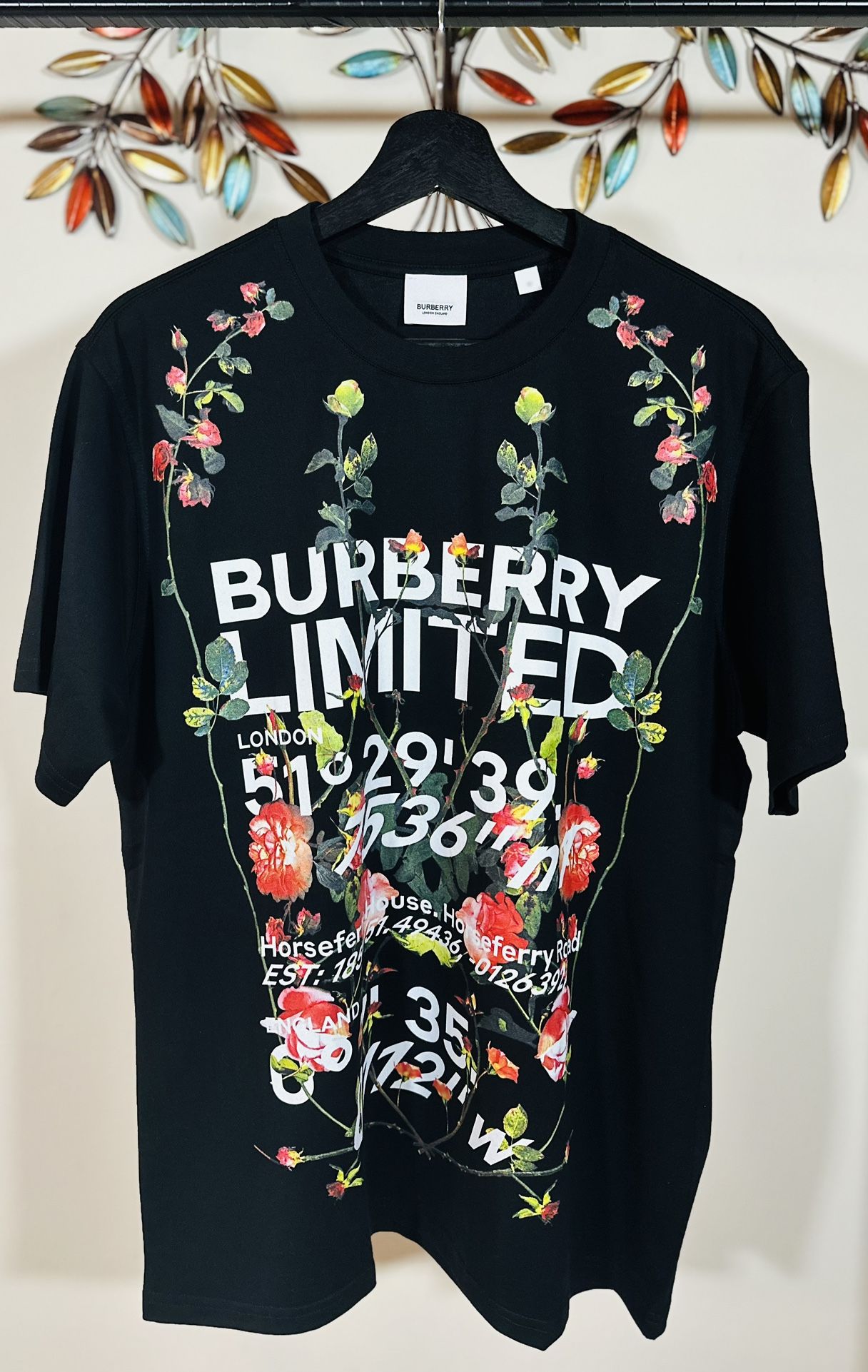  BURBERRY Munlow Flower Graphic T-shirt SS24, Visit Our Profile For More Items Available…