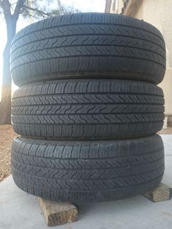 Set of (3) size 205/70/15 Firestone All Season tires