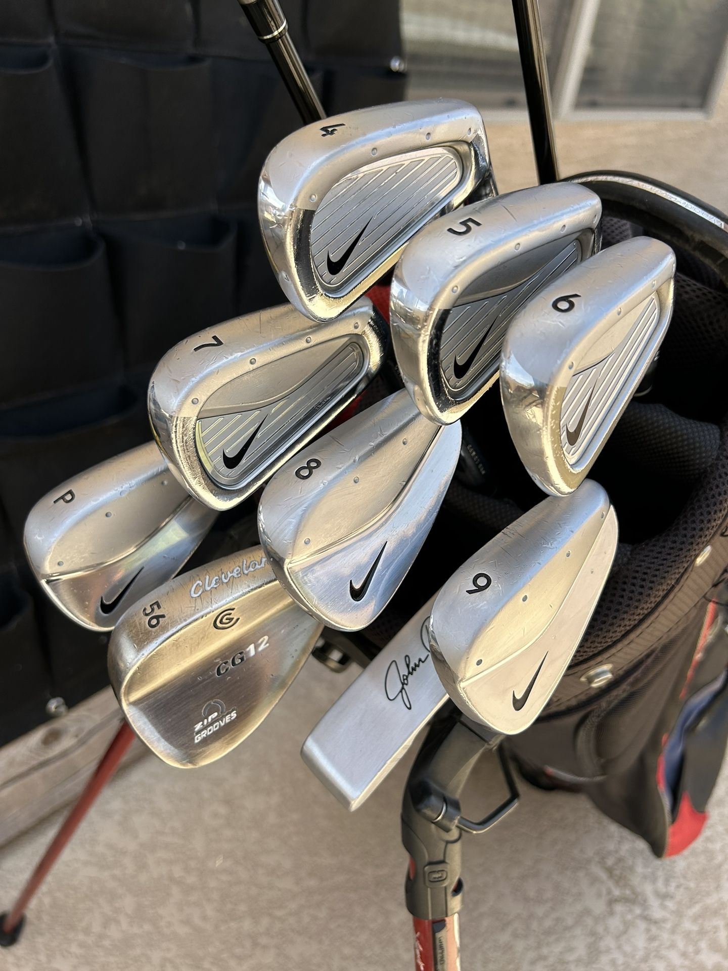 Nike Golf Clubs Set TaylorMade Woods Ogio Stand Bag for Sale in Queen