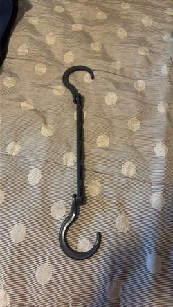 Black Plastic S-Hook Hanger Extender