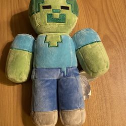 Minecraft STEVE ZOMBIE Plush Stuffed Toy Doll 11” Jinx Mojang Creeper