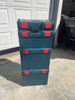 Bosch L-Boxx System Tool Cases, Stackable locking, Qty 4