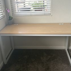 SHW 55 Inch  Office Computer Desk, Oak