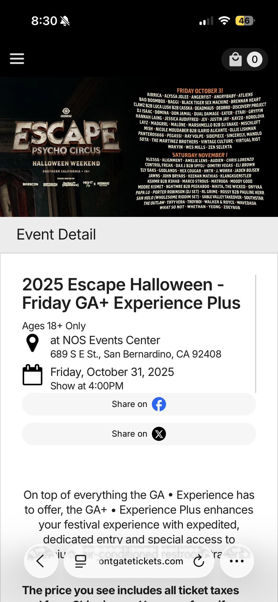 2 Escape GA+ Friday
