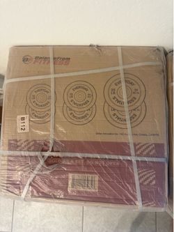 NEW 100lb Olympic Bumper Plate Set
