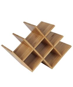 Bamboo Wood Wine Rack for 8 Bottles