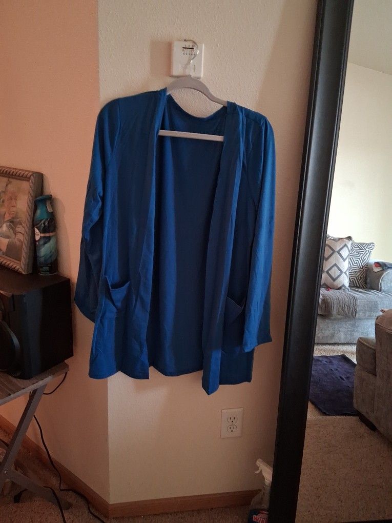 Blue/white/purple Candigan