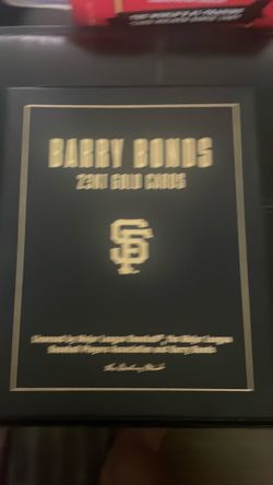 Barry Bonds booklet trading cards