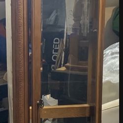 BEAUTIFUL Oak Corner Curio Cabinet
