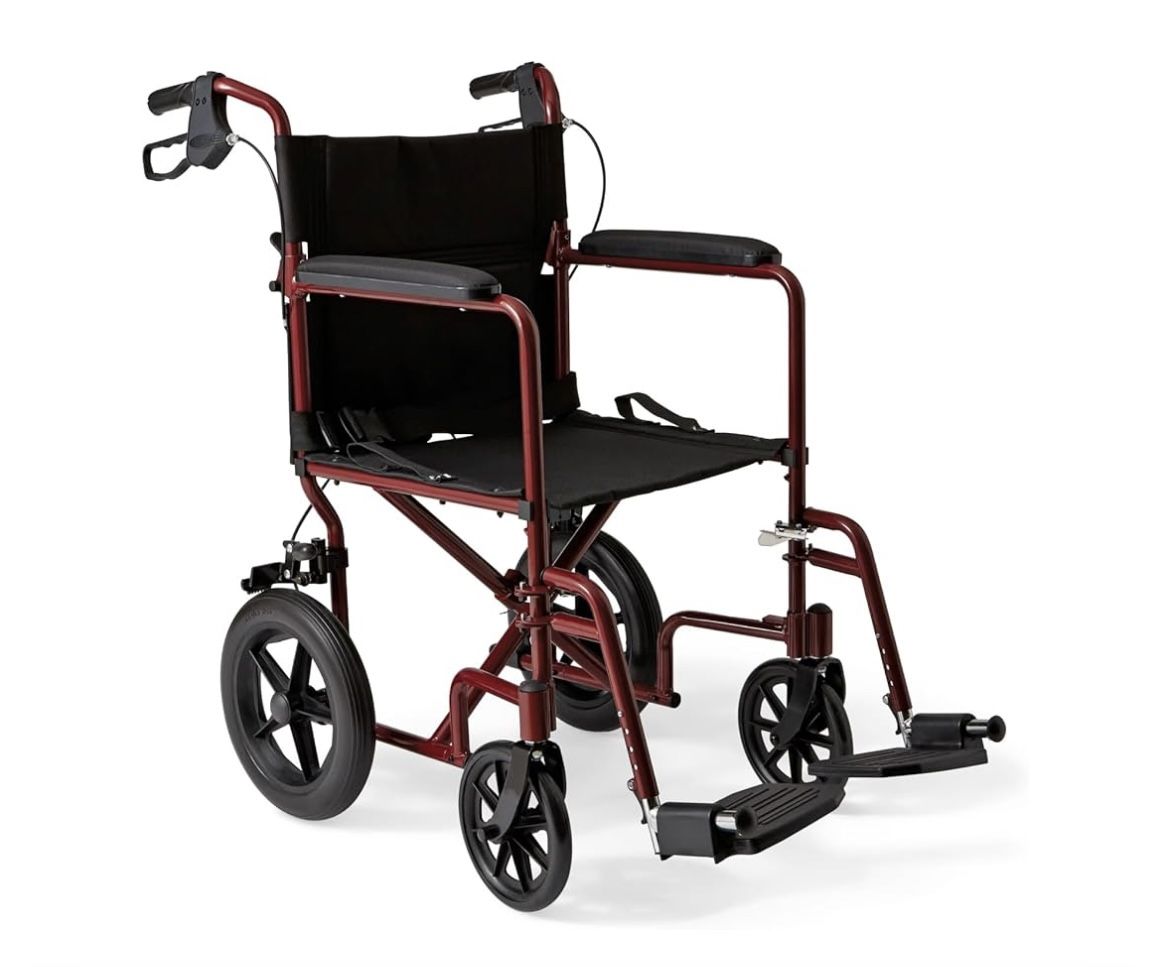 Medline Light Weight Wheelchair, Red