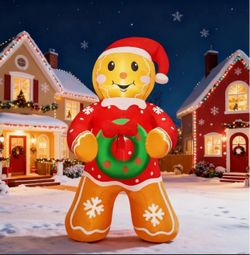 NEW Christmas 5.6FT Gingerbread Airblown Inflatable
