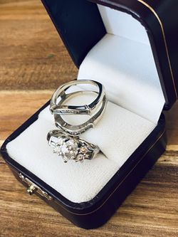 Woman’s Custom Made Engagement Ring w/wedding band Thumbnail