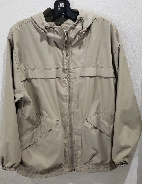 Khaki Softshell Rain Jacket Size Men's Small