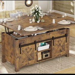 New Unboxed Lift Top Coffee Table (4 in 1 Multifunctional)