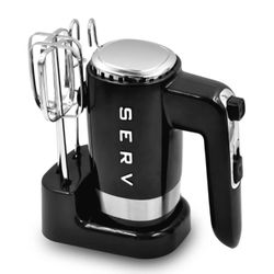 Retro Serv 5-Speed Electric Hand Mixer, 300W Midcentury-Inspired Handheld Mix