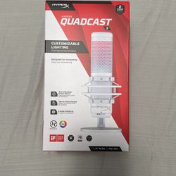 HyperX QuadCast S RGB USB Condenser Microphone for PC/PlayStation 5- White