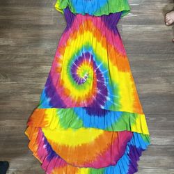 Peaceful People Spiral Tie Dye Dress Size Medium 
