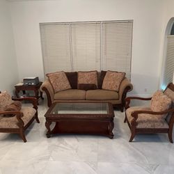 Oak Living Room And Dining Room Set