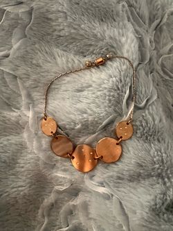Rose Gold Disc Statement bracelet