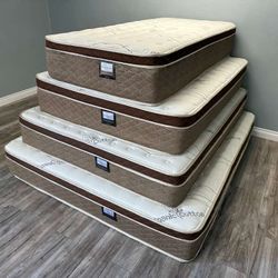 Twin Size Organic Cloud Comfort Europillow Top Mattress 
