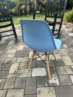 Blue Modern chairs. Set Of 3