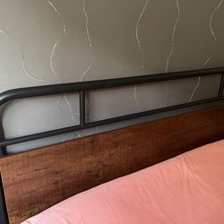 FULL SIZE BED FRAME - Wood + Metal