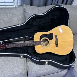 Washburn Acoustic D-10N Guitar With Case