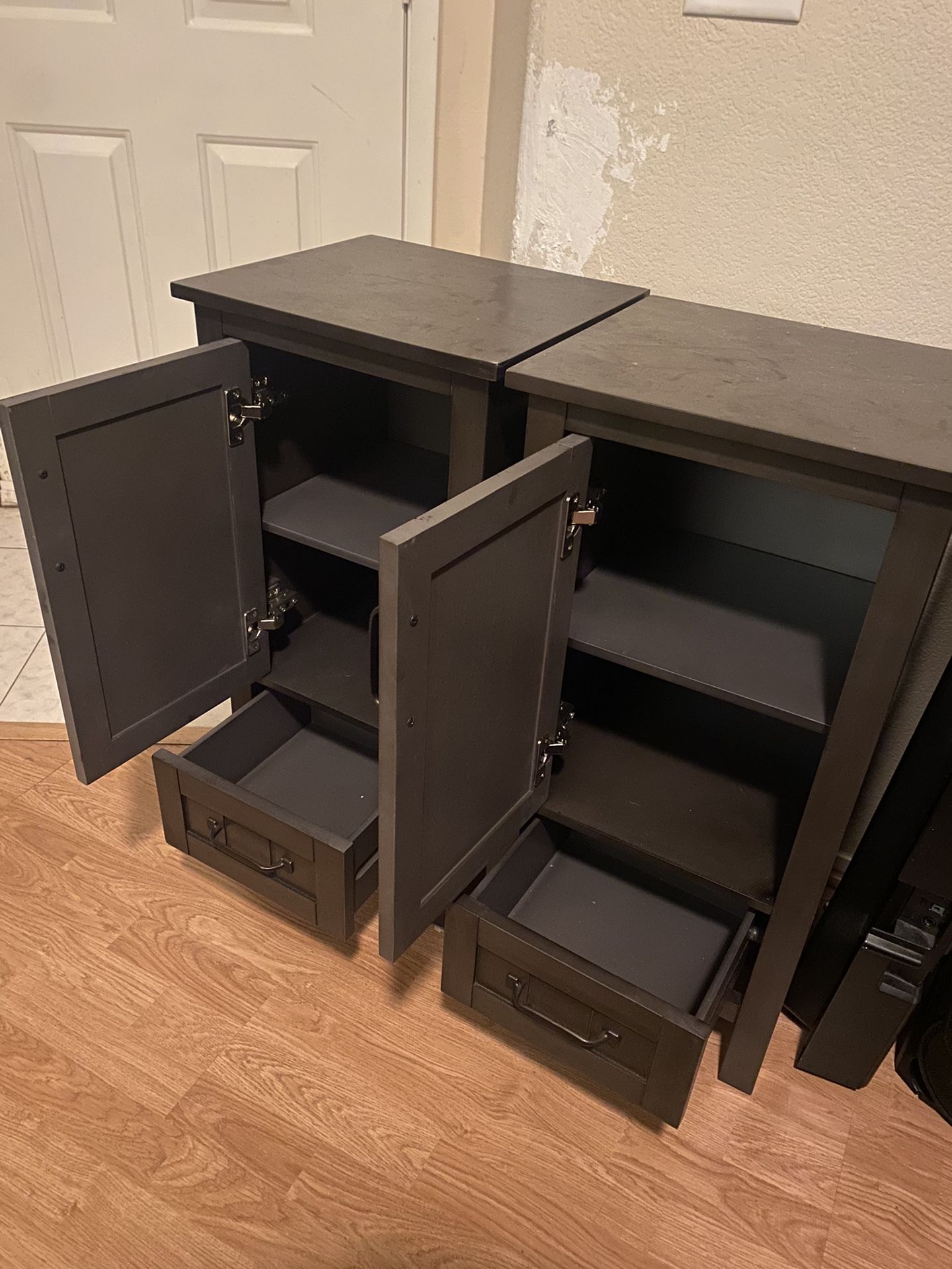 Two Dark Brown Nightstands Ross