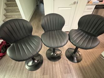 Black bar stools