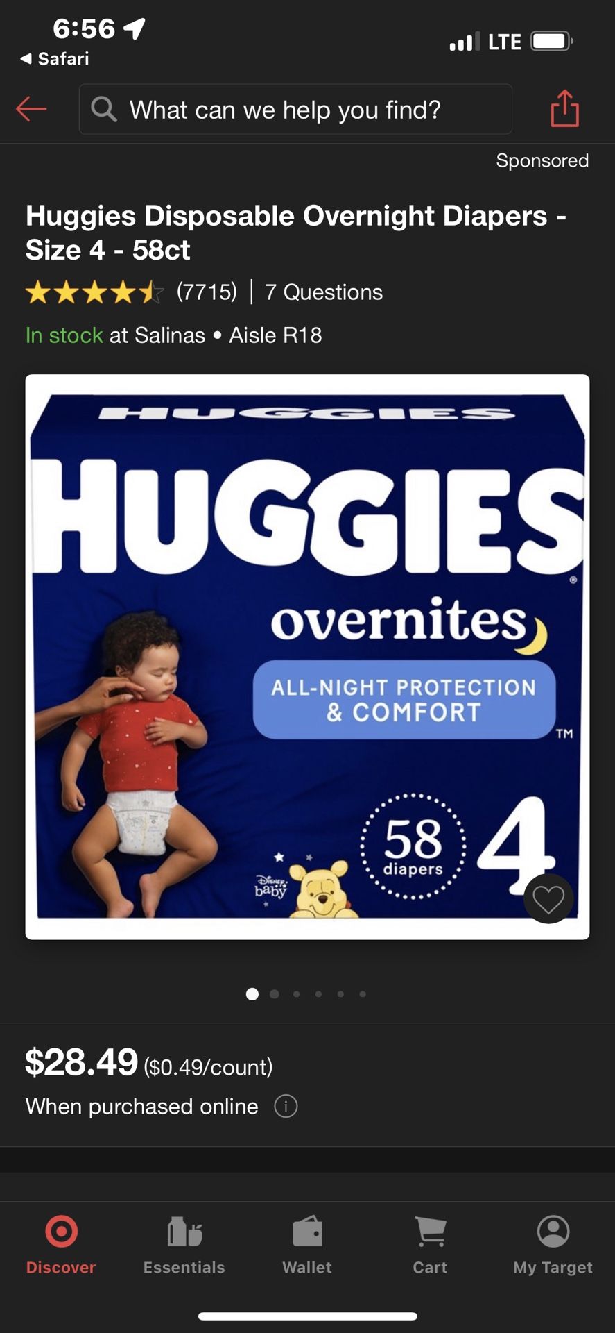 Huggies Size 4 Overnight