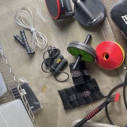 Ab Wheel, Ankleweights, Jump Ropes, Pushup Handles