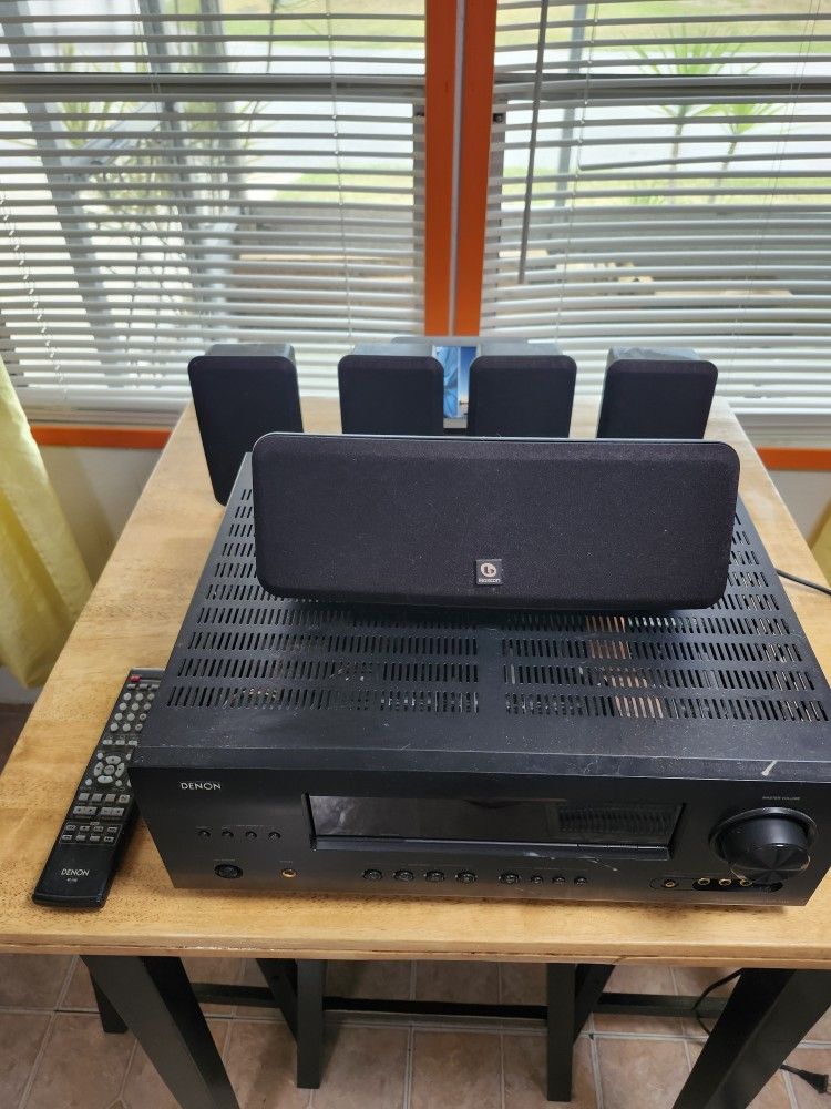 Denon Receiver & Boston Acoustic Speakers With Remote