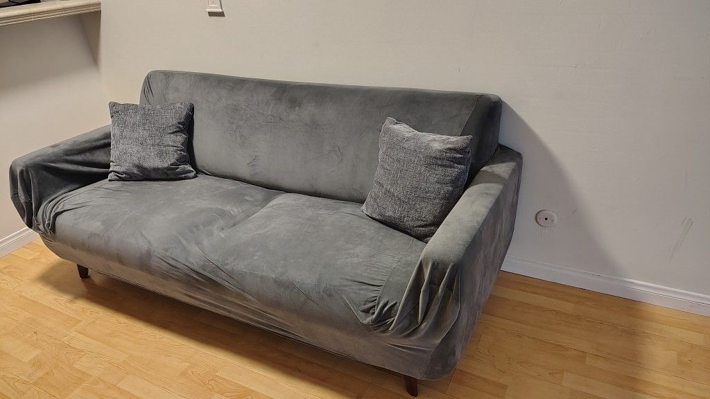 Comfy Grey Couch For Sale Today